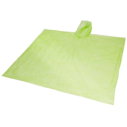 Ziva wegwerp regenponcho met opbergtasje Lime