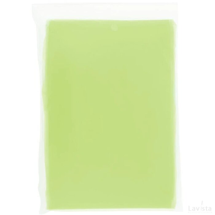 Ziva wegwerp regenponcho met opbergtasje Lime