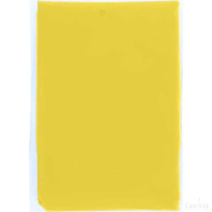 Ziva wegwerp regenponcho met opbergtasje geel Geel