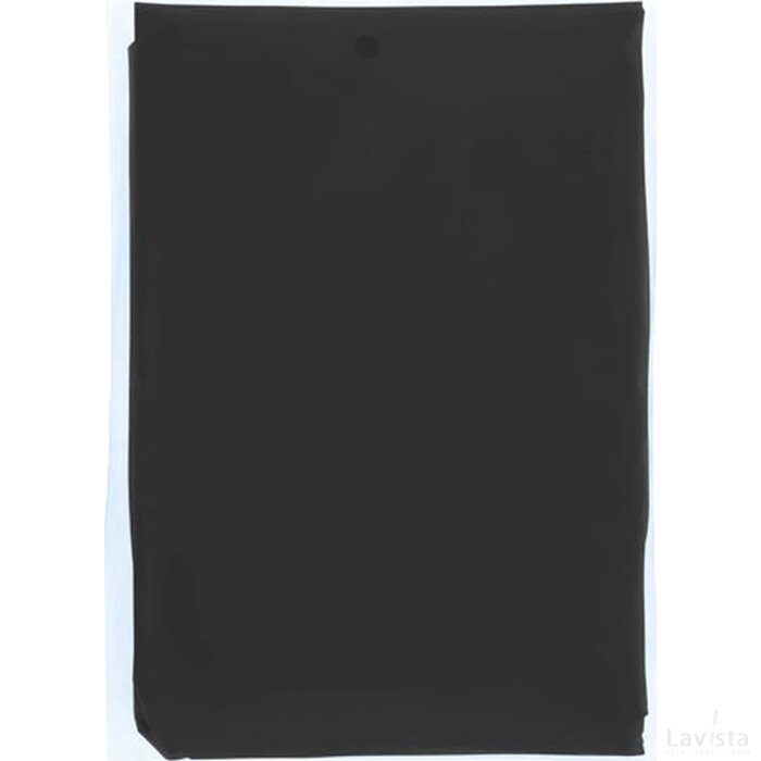 Ziva wegwerp regenponcho met opbergtasje Zwart