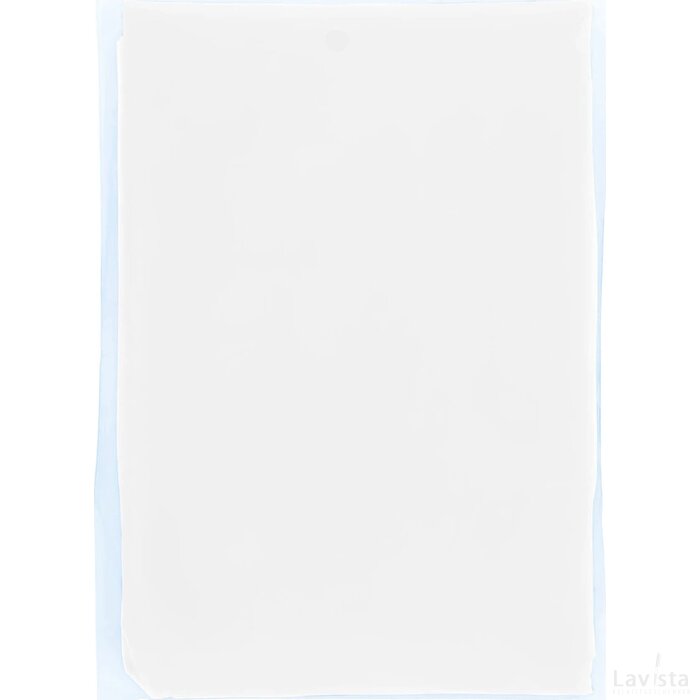 Mayan gerecyclede wegwerp regenponcho met opbergtasje Wit