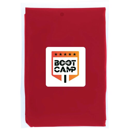 Mayan gerecyclede wegwerp regenponcho met opbergtasje Rood
