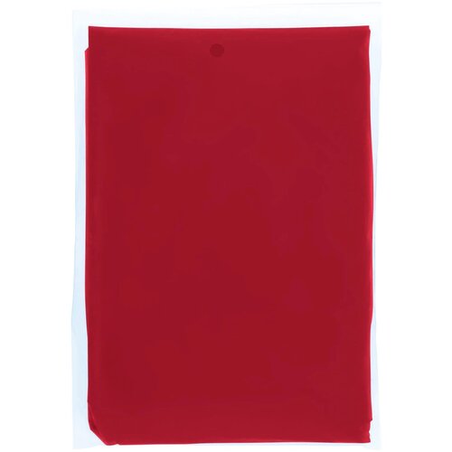 Mayan gerecyclede wegwerp regenponcho met opbergtasje Rood
