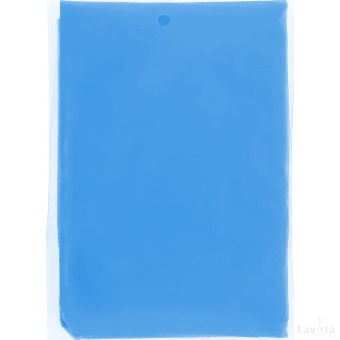 Mayan gerecyclede wegwerp regenponcho met opbergtasje Koningsblauw