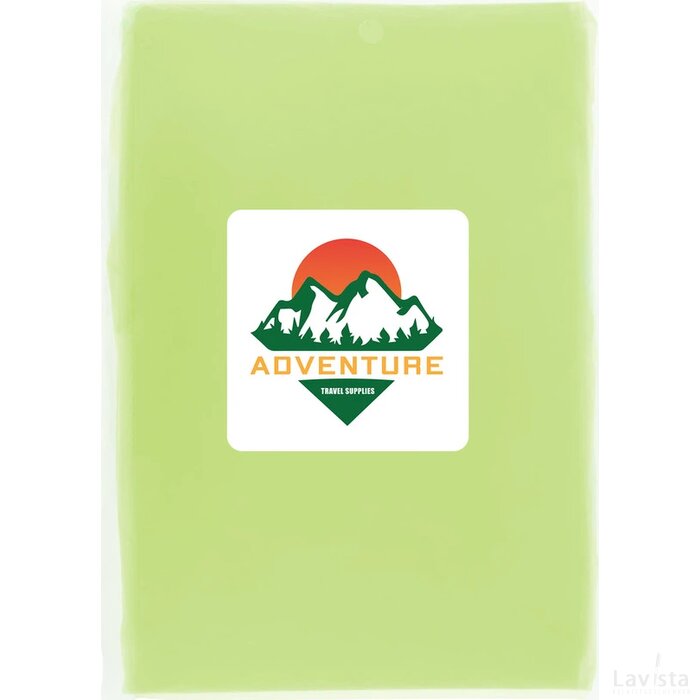 Mayan gerecyclede wegwerp regenponcho met opbergtasje Lime