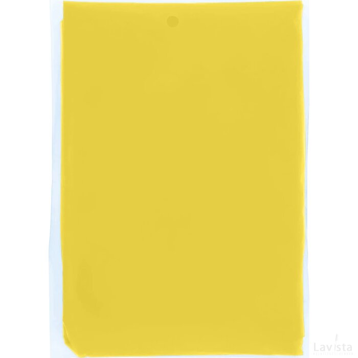 Mayan gerecyclede wegwerp regenponcho met opbergtasje Geel