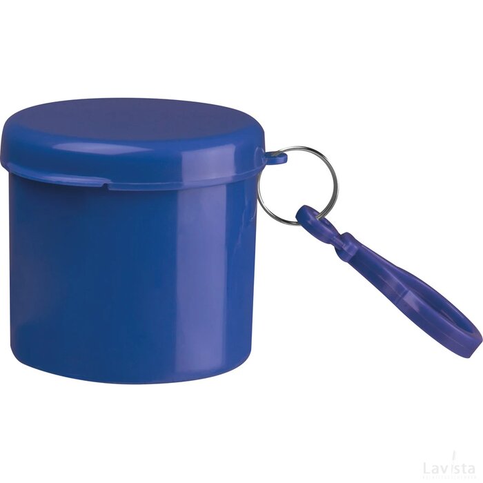 Regenponcho in een kunststof doosje blauw