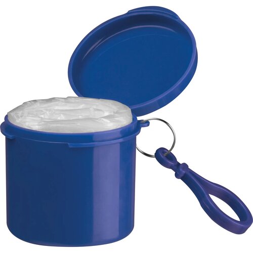 Regenponcho in een kunststof doosje blauw