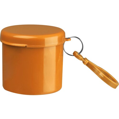 Regenponcho in een kunststof doosje oranje