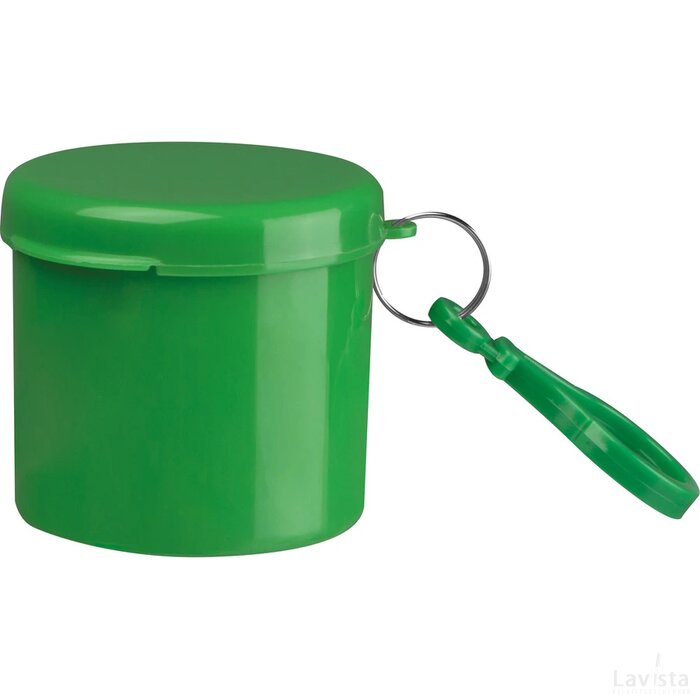 Regenponcho in een kunststof doosje groen