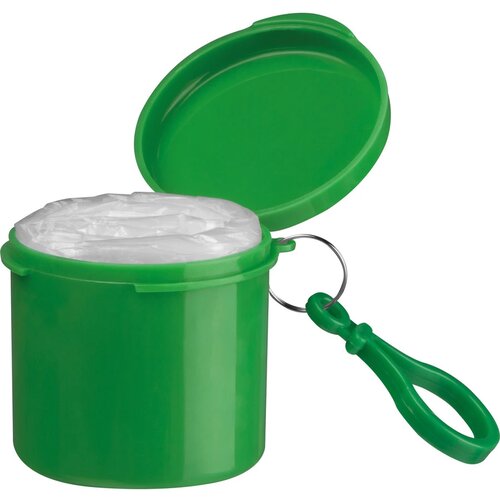 Regenponcho in een kunststof doosje groen