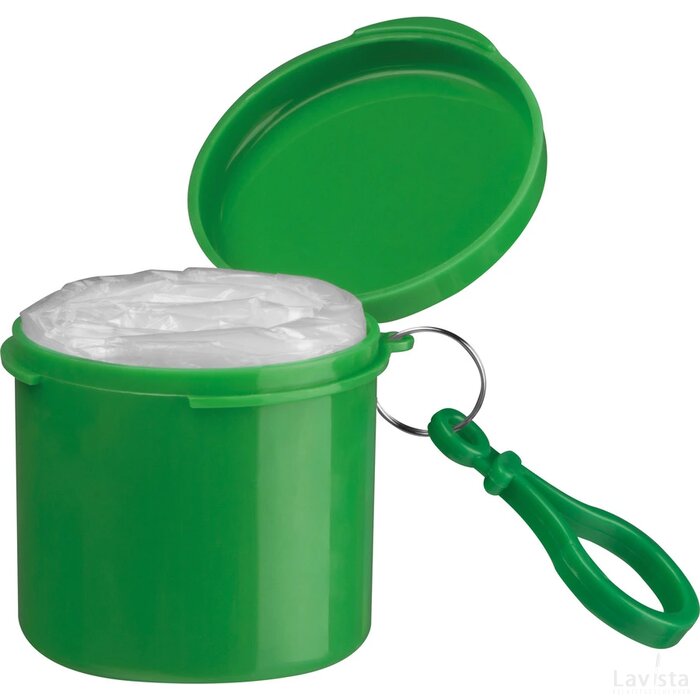 Regenponcho in een kunststof doosje groen
