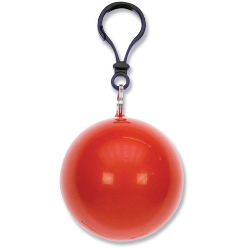 Bal met regenponcho rood