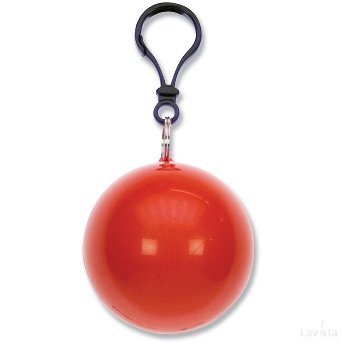 Bal met regenponcho rood