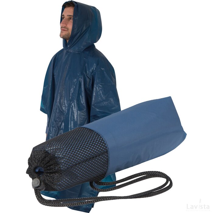 Regenponcho donkerblauw darkblue