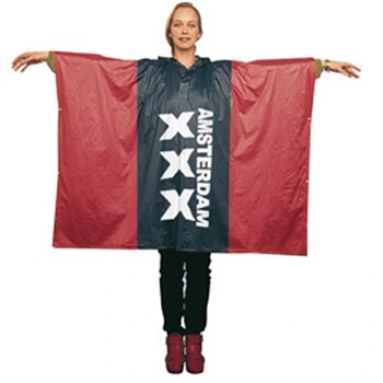 regenponcho, bedrukt, PVC, één maat dessin
