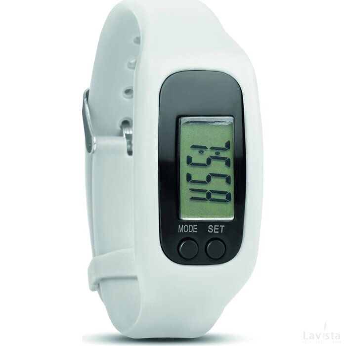 Pedometer armband Bratara wit