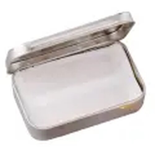 Blikje 95 x 60 x 21 mm gevuld met 20 pleisters