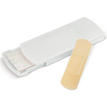 Pleisterdoosje 5 stuks frosted wit