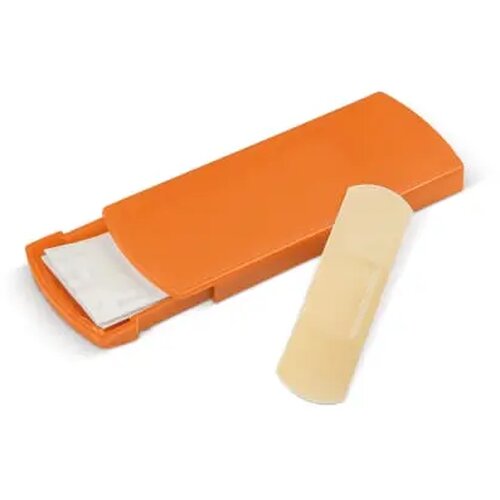 Pleisterdoosje 5 stuks frosted oranje