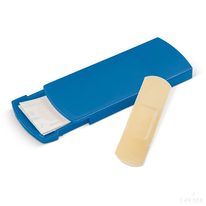 Pleisterdoosje 5 stuks frosted donker blauw