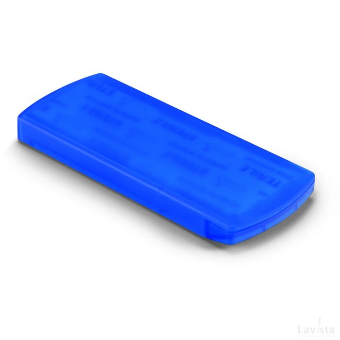 Doosje met pleisters Evan transparant blauw