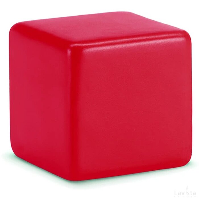 Anti-stress vierkant Squarax rood