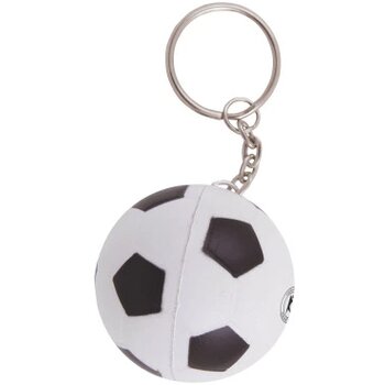 Anti-stress Voetbal met sleutelhanger wit/zwart