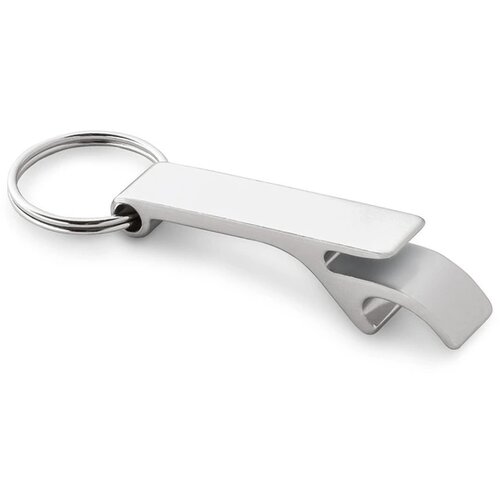 Baitt Sleutelhanger Met Fles Opener Satijn Zilver