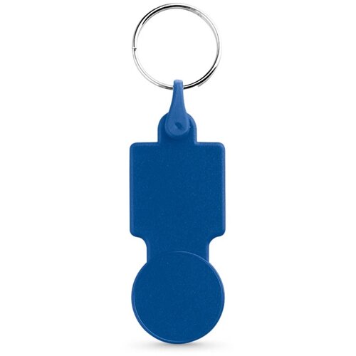 Sullivan Muntvormige Sleutelhanger Voor Winkelwagen Blauw