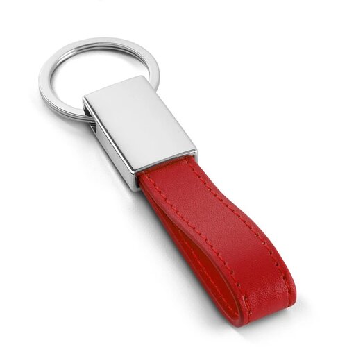 Watoh Sleutelhanger Van Metaal En Imitatie Leer Rood