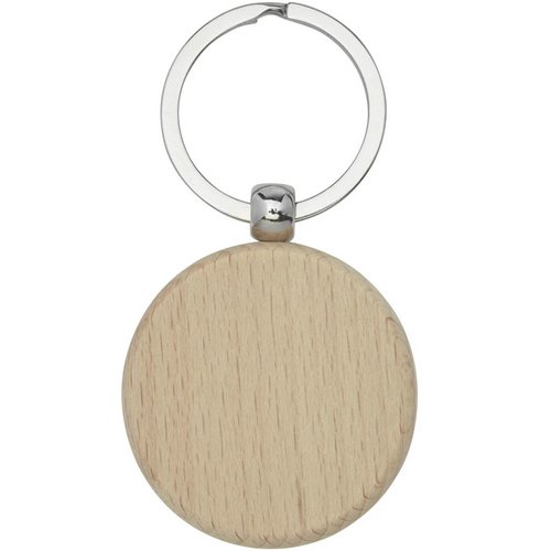 Giovanni beukenhouten ronde sleutelhanger Hout Naturel