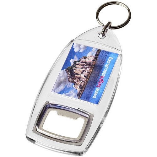 Jibe flesopener sleutelhanger Transparant