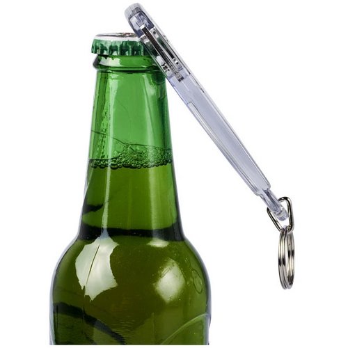 Jibe flesopener sleutelhanger Transparant
