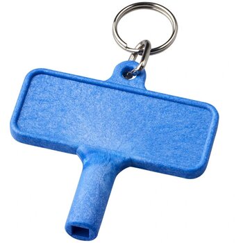 Largo kunststof radiatorsleutel met sleutelhanger blauw Blauw