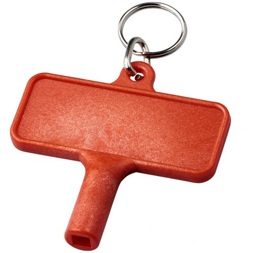 Largo kunststof radiatorsleutel met sleutelhanger Rood