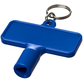 Maximilian rechthoekige hulpsleutel sleutelhanger blauw Blauw