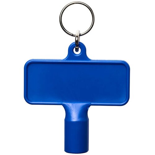 Maximilian rechthoekige hulpsleutel sleutelhanger blauw Blauw