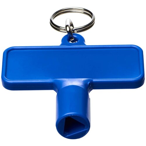 Maximilian rechthoekige hulpsleutel sleutelhanger blauw Blauw