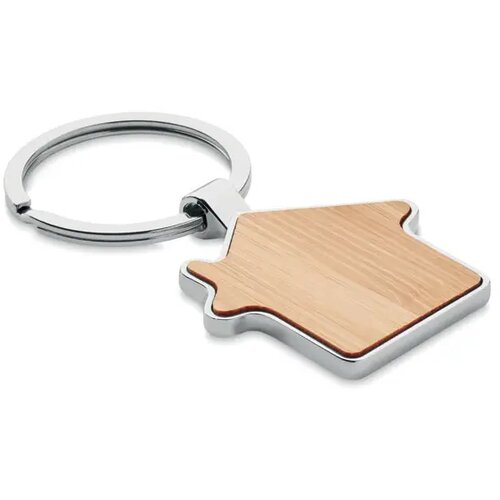Bamboe sleutelhanger huisje Burnie hout