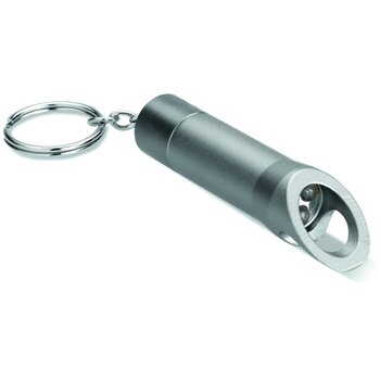 Metalen sleutelhanger met led Litop donker grijs