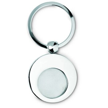 Sleutelhanger met munt Euring glanzend zilver