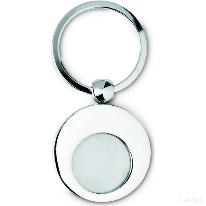 Sleutelhanger met munt Euring glanzend zilver