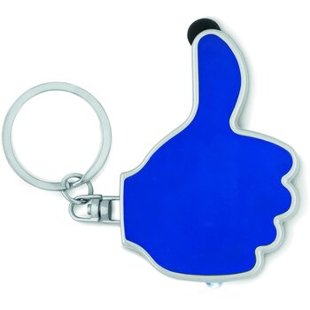 Sleutelhanger thumbs up-vorm Gioia royal blauw