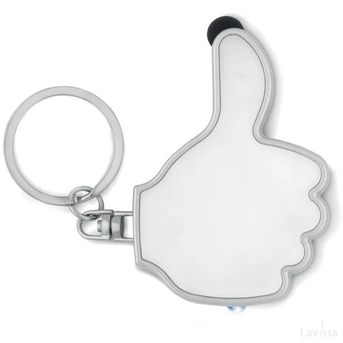 Sleutelhanger thumbs up-vorm Gioia wit