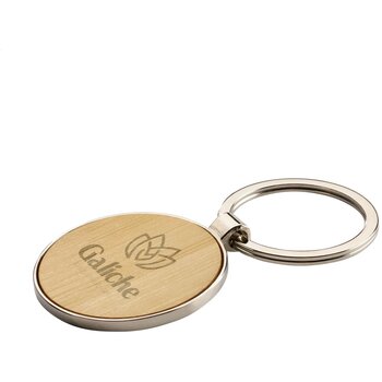 Bamboo Key Circle Sleutelhanger Bamboe