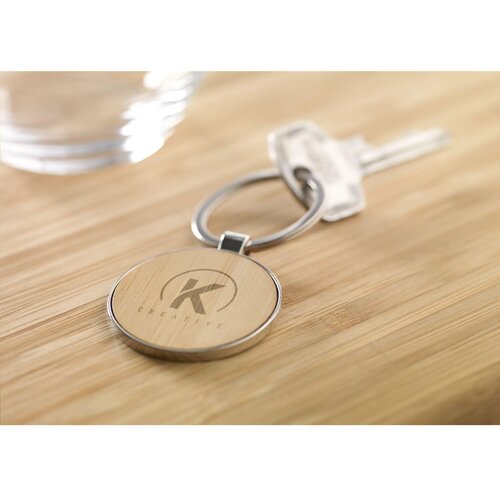 Bamboo Key Circle Sleutelhanger van Bamboe