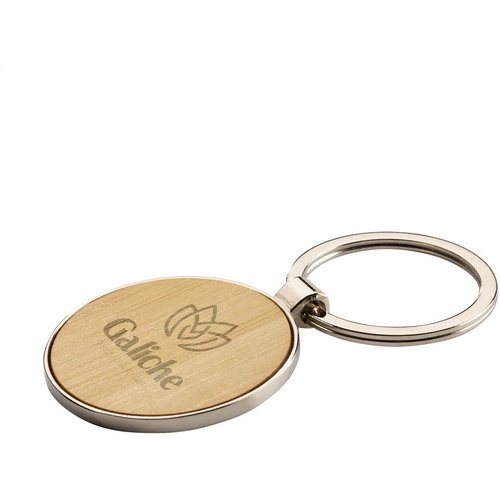 Bamboo Key Circle Sleutelhanger Bamboe