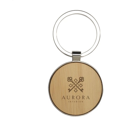 Bamboo Key Circle Sleutelhanger Bamboe