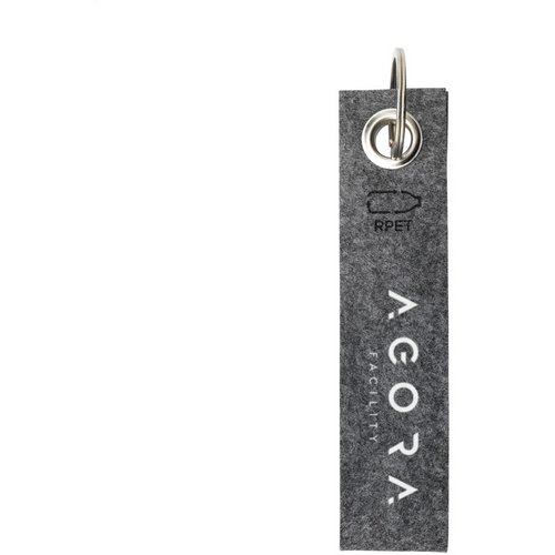 Rpet Felt Keyring Sleutelhanger Grijs